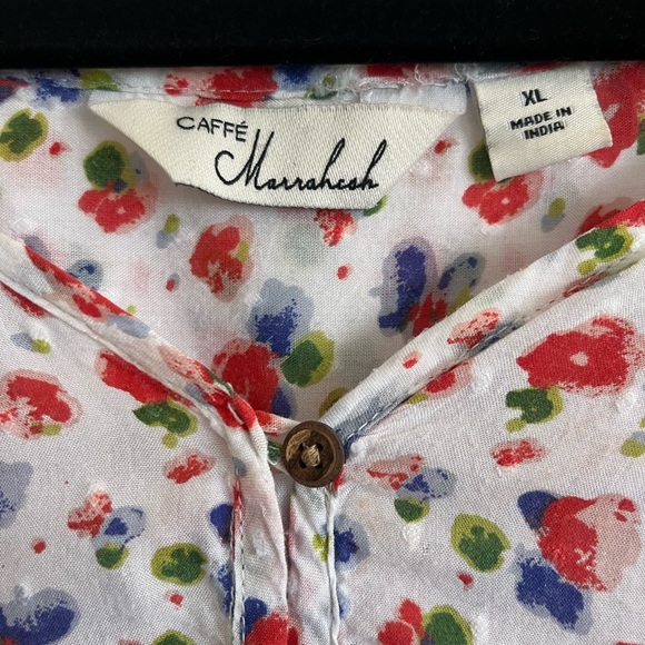 Floral Caffe Marrakesh Peasant Style Top - Picture 4 of 4